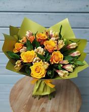 Букет цветов из:  Альстромерии и Розы в Каменномостский
