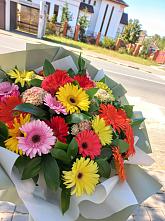 Букет цветов из:  Герберы #REPLACE_PRED# Каменномостский