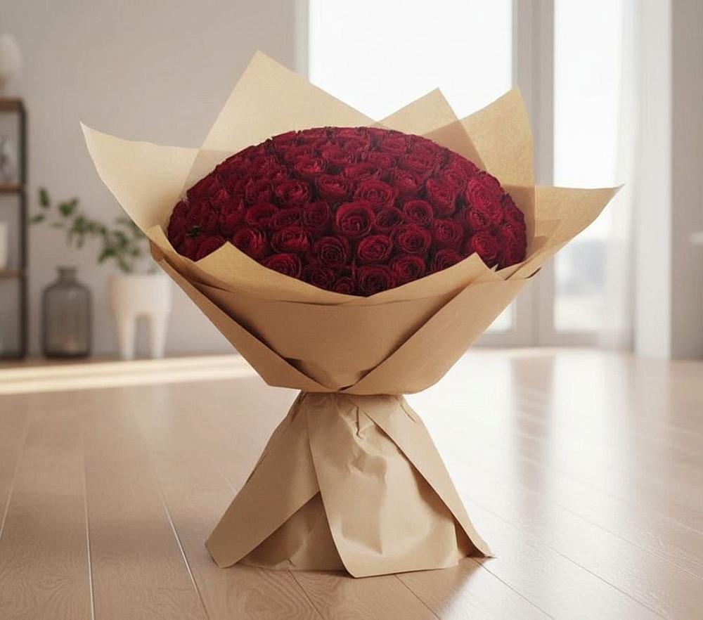 Букет 101 Красная роза в Каменномостский