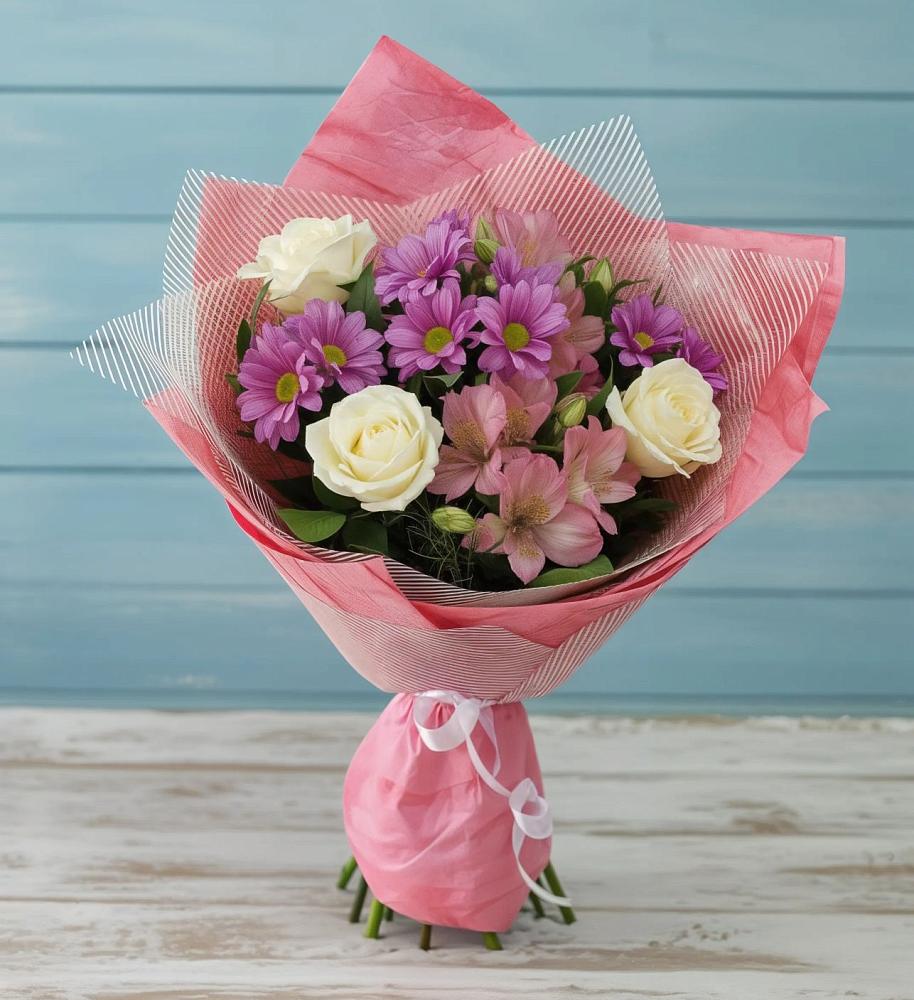 Букет цветов из: Герберы в Каменномостский