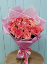 Букет 15 Розовых роз Равель в Каменномостский